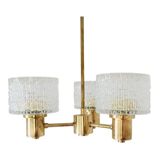 1960s Mid-Century Swedish Chandelier by Carl Fagerlund for Orrefors For Sale