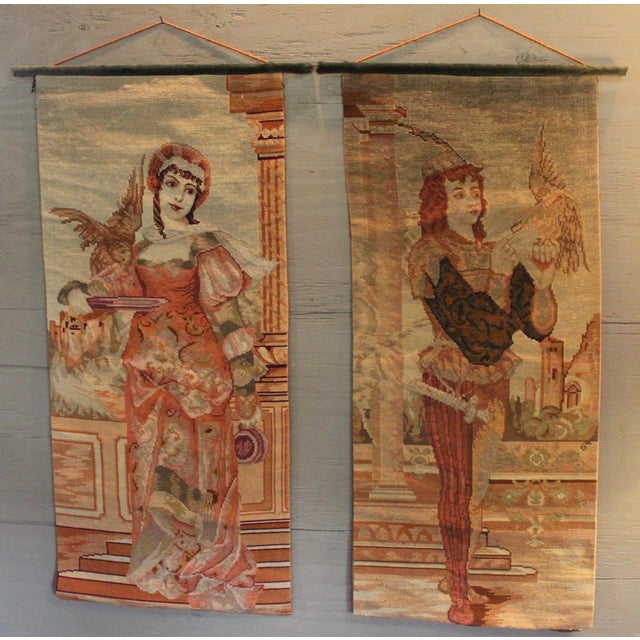 Late 19th Century Antique Needlepoint Tapestries A Pair Chairish