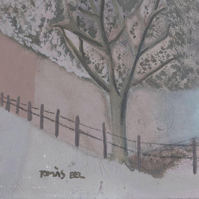 1960s Tomàs Bel, Catalan Landscape, Mid-20th Century, Original Mixed Media For Sale - Image 5 of 9