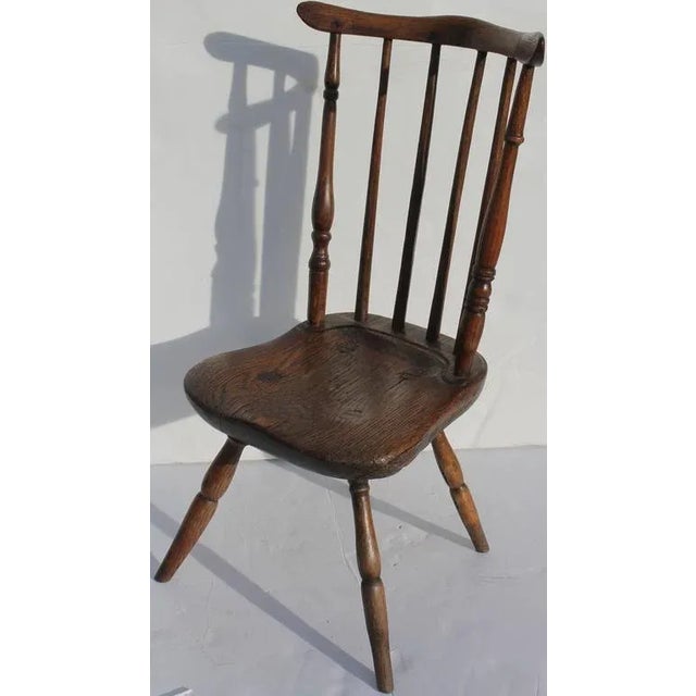 Rustic Early and 19th Century Child's Windsor Chair For Sale - Image 3 of 11