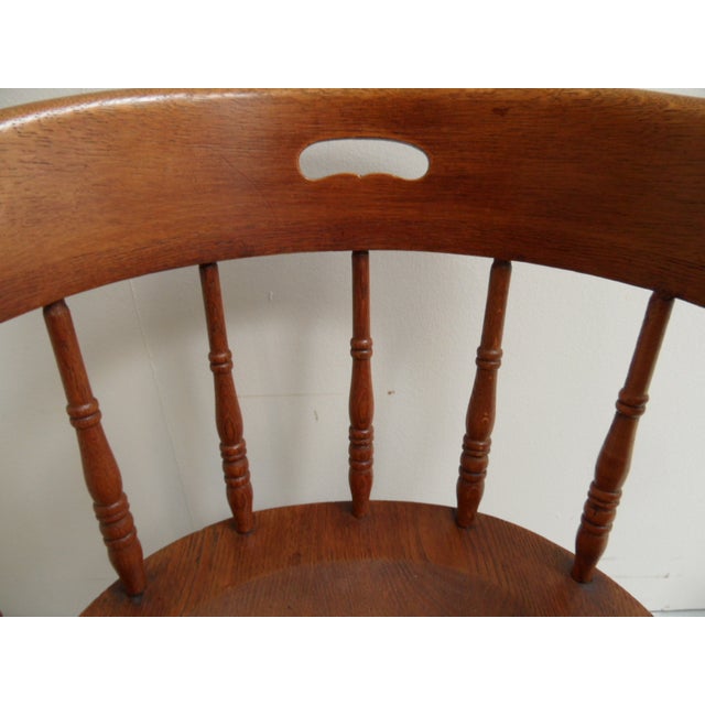 Antique Oak Rotating Desk Armchair, 1890s, in Very Good conditions. Designed 1890 to 1919