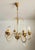 Vintage Hollywood-Regency Gold-Plated Cascade 6-Light Waterfall Chandelier with Crystal Pendants, 1960s For Sale - Image 10 of 18