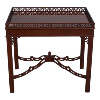 Kindel Chippendale Mahogany Tea Table For Sale