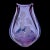 Glass Vintage Czech Neodymium Glass Vase, Etched Floral Iris Design, Color-Changing Alexandrite Glass, Signed For Sale - Image 7 of 8