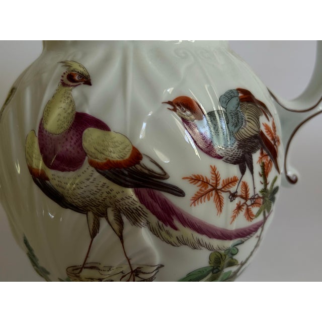 Ceramic 1990s Mottahedeh Williamsburg Chelsea Bird Porcelain Pitcher by Vista Alegre, Portugal For Sale - Image 7 of 12