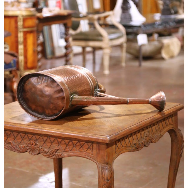19th Century French Brass and Copper Watering Can From Normandy For Sale - Image 11 of 11