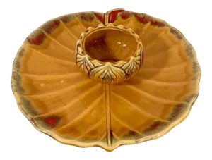 Mid Century Ceramic Chip and Dip Tray