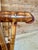 Wood Antique Scorched Bamboo Two-Tier Side Table With Wood Shelves For Sale - Image 7 of 12