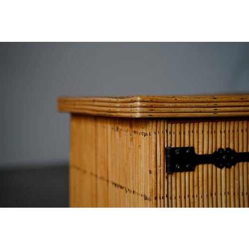 French Bamboo Sideboard with Wrought Iron Details, 1950s For Sale - Image 14 of 15