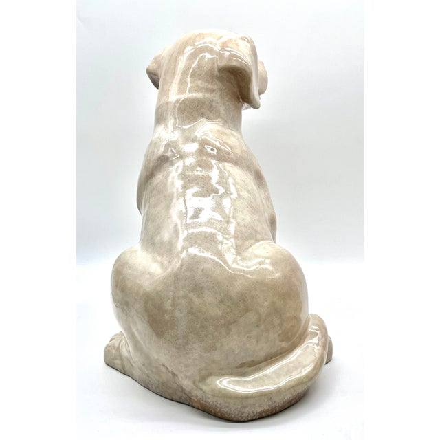 Large Italian Ceramic Dogs attributed to Ronzan, 1970s, Set of 2 For Sale - Image 14 of 18