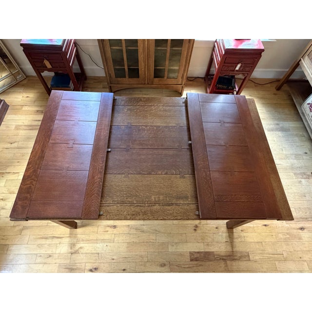 Stickley Mission Oak Arts & Crafts Extension Dining Table For Sale - Image 12 of 12