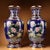 Traditional Pair of Gilt Bronze Cloisonné Enamel Vase With Rooster and Peony Motif For Sale - Image 3 of 10