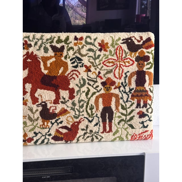 Mid-Century Olga Fisch Wool Tapestry Rug on Frame for Hanging For Sale - Image 12 of 12