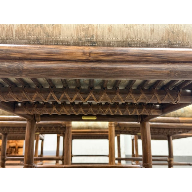 McGuire Furniture Far East Collection Dining Armchairs, Vintage Set of Six For Sale - Image 11 of 12