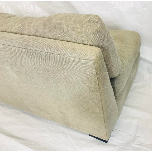 Restoration Hardware Linen 2-Piece Sectional Sofa, Modern Rh Corner Couch For Sale - Image 12 of 18