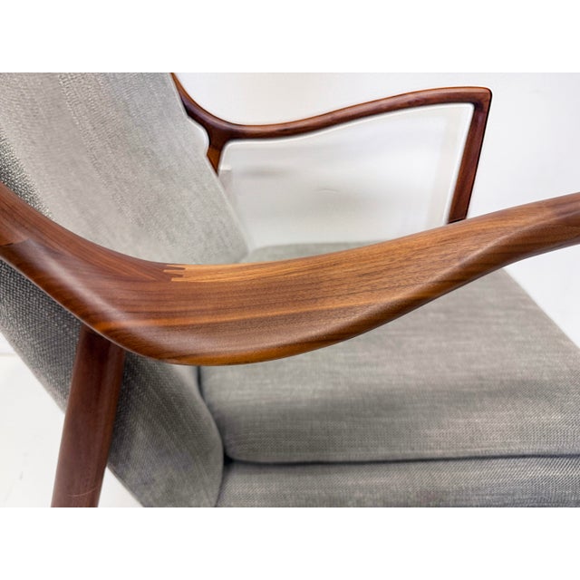 Danish Modern Model 45 Lounge Chair, Finn Juhl Manner, Pair For Sale - Image 13 of 16