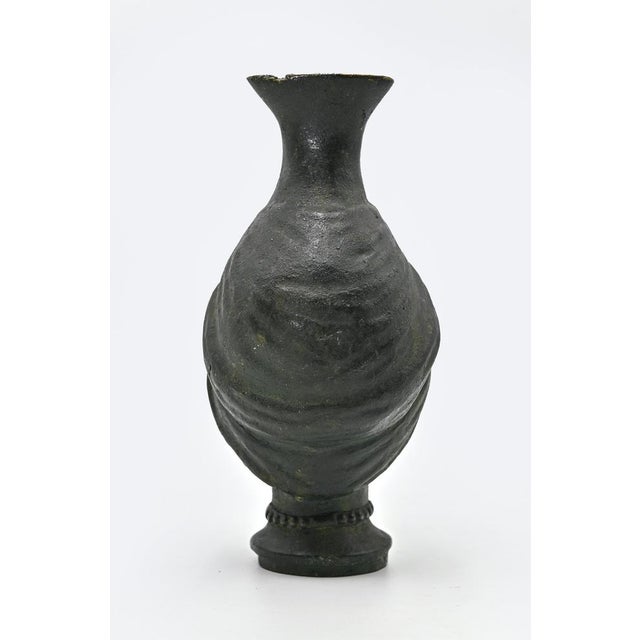Metal Bronze Jug Sculpture with Female Head Design, Early 20th Century For Sale - Image 7 of 8