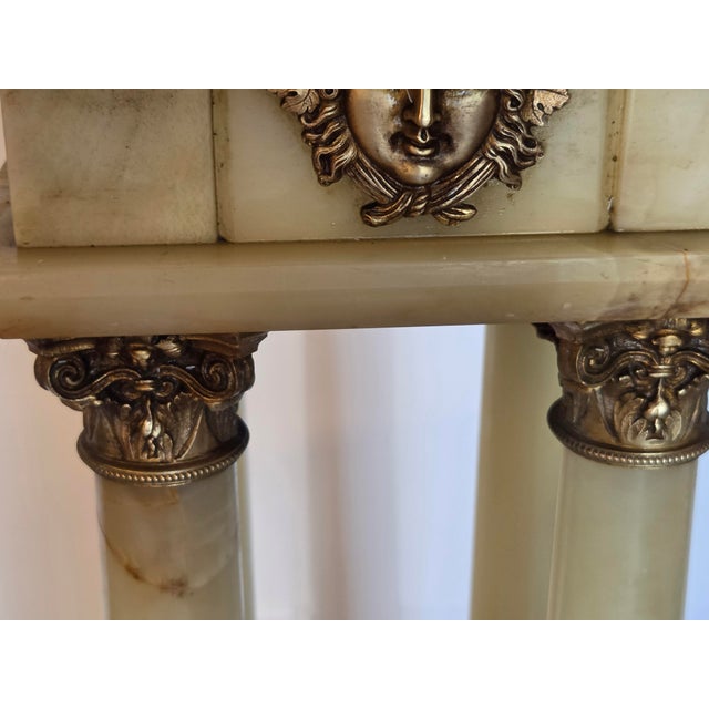 Antique French Empire Onyx and Gilt Mounted Pedestal Large Neo-Classical Columns For Sale - Image 10 of 17