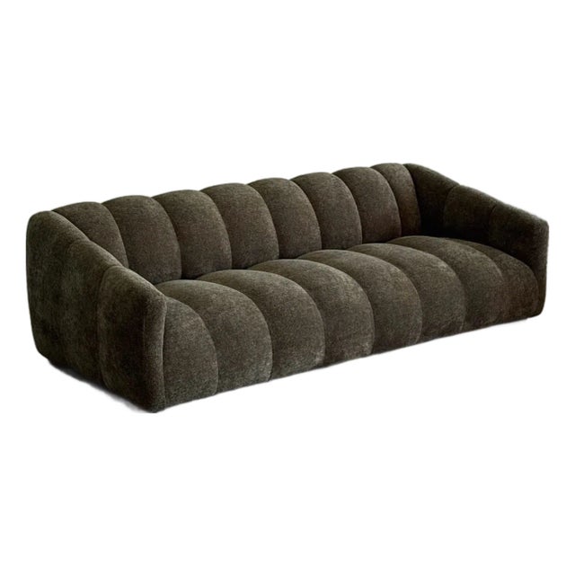 Xl- Custom Low Profile Channel Sofa - Floor Model For Sale