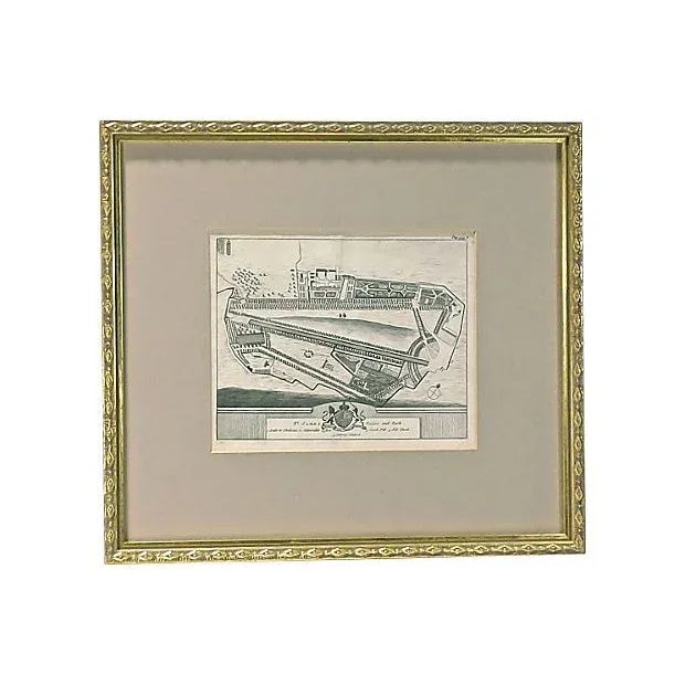 Antique St. James Palace Plan Engraving For Sale