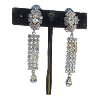 Rhinestone Clip-on Earrings For Sale