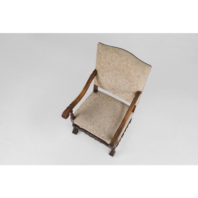 Mid 19th Century 19th Century Renaissance Throne Armchair, 1850s For Sale - Image 5 of 14