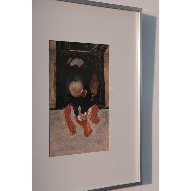 Nu Masculin Assis', from 1996, by Namur painter Marcel Warrand (1924–2014). A seated figure whose lower body catches the...