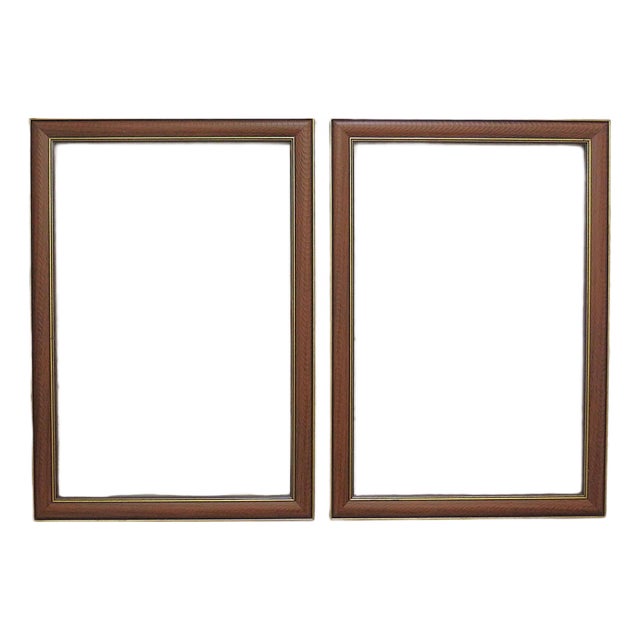Pair of Wood Picture Frames Fits 28" X 22" Rabbet Opening For Sale
