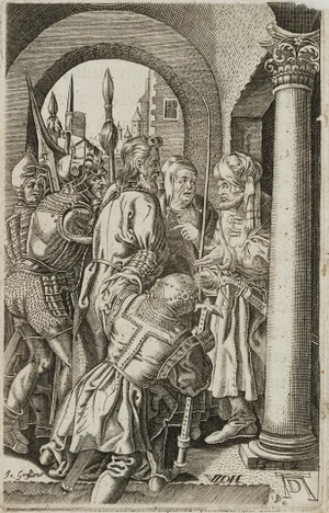 J. Goosens, 17th-Century After Dürer, Christ Before Pilatus