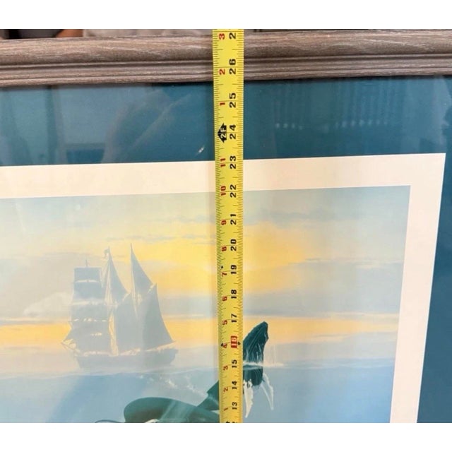 Glass 1990s Kenneth Aunchman Framed & Signed Print Numbered 222/500 For Sale - Image 7 of 7