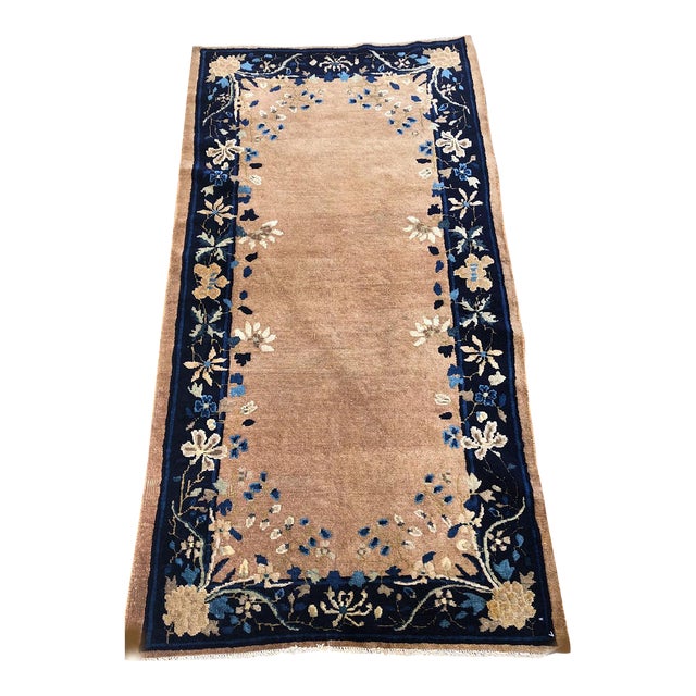 Antique Art Deco Chinese Rug - 3' X 6' For Sale