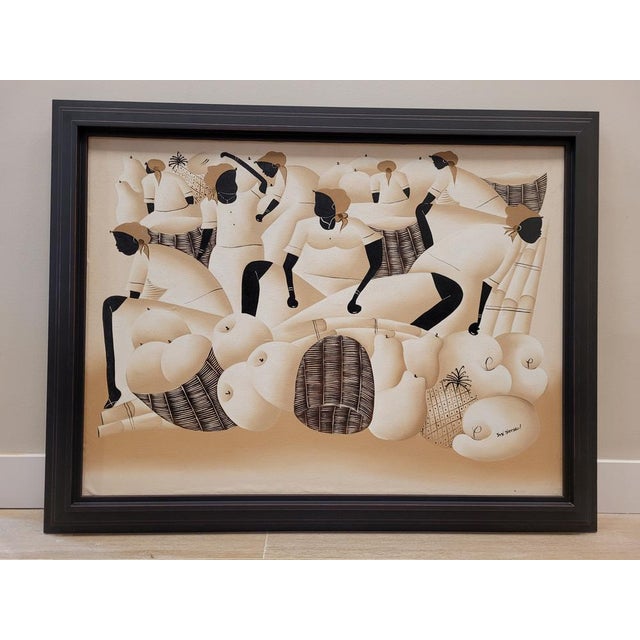 José Diereseu, Dominican Women in the Market, 1967, Oil on Canvas For Sale - Image 4 of 18