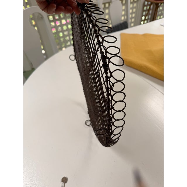 Early 20th Century Antique Woven Wire Tray For Sale - Image 5 of 11