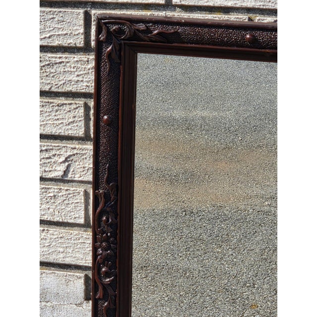 19th Century American Walnut Victorian Nice Handcrafted Hallway Mirror For Sale - Image 11 of 11