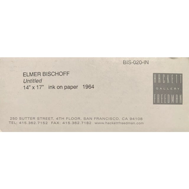 'Reclining Nude' by Elmer Nelson Bischoff, 1964; Bay Area Figurative School, San Francisco, California For Sale - Image 11 of 13