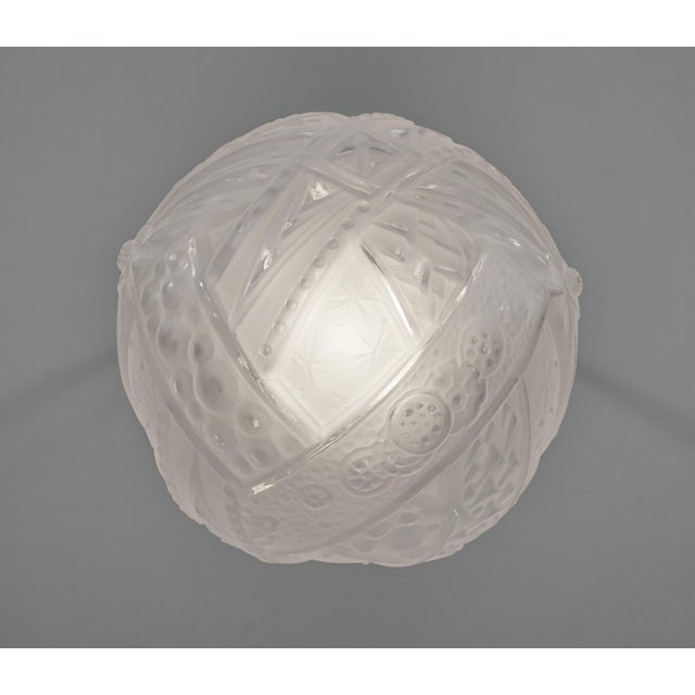 1930s French Art Deco Flush Mount by Muller Freres France - 2 Available For Sale - Image 6 of 12