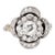 Antique Portuguese Diamond Cluster Ring Platinum Sz 4.75 Art Nouveau Jewelry For Sale