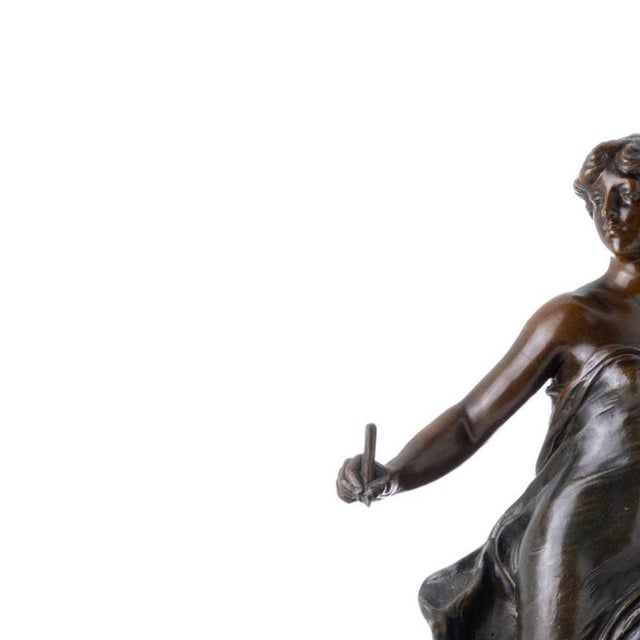 Sculpture - Eugene Marioton (signed). 'La Reconnaissance'; 20th-century French sculpture; in art bronze. Mounted on a...