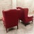 1970s 1970s Pair of Exquisite Oxblood High-Quality Mid-Century Modern Masterpiece Matching Wingback Chairs For Sale - Image 5 of 9