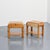 Pair of solid pine bedside tables produced by Maison Regain in France, circa 1970. Each bedside table features a compact...