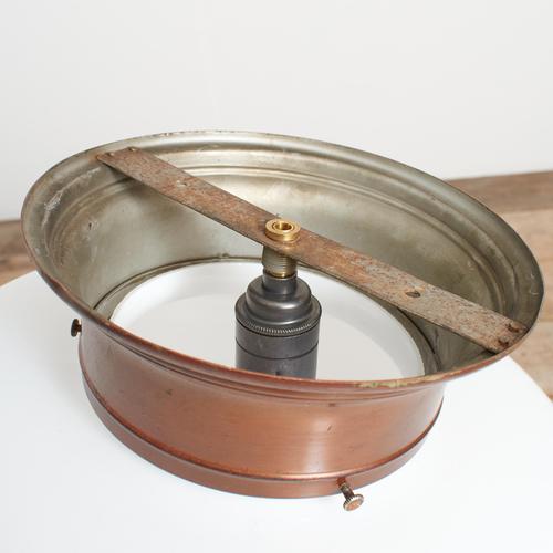 Vintage Church Opaline Flush Mount, 1930s For Sale - Image 4 of 5