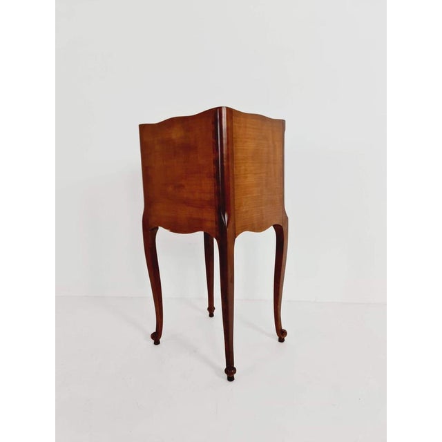 Art Deco French Oak Bedside Table, 1960s For Sale - Image 4 of 11