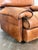 Vintage 1970's Attributed to Roche Bobois Leather Lounge Chair With Ottoman Attributed For Sale - Image 13 of 16