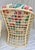 Late 20th Century 1980's Rattan Lattice Barrel Lounge Chairs With Chinoiserie Cushions in the Style of Ficks Reed a Pair For Sale - Image 5 of 16