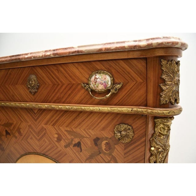 French Marble Top Cabinet, 1920s For Sale - Image 9 of 13