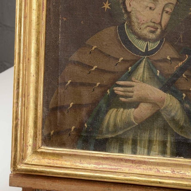 18th Century Italian Artist, Saint, Oil on Canvas, 18th Century For Sale - Image 5 of 9
