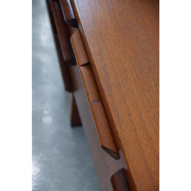 Mid-Century Modern Brown Teak Desk, 1960s For Sale - Image 14 of 18