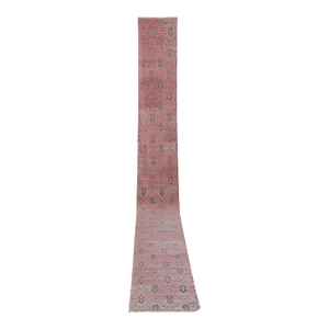 1960s Vintage Turkish Oushak Extra Long and Wide Runner - Stair Tread