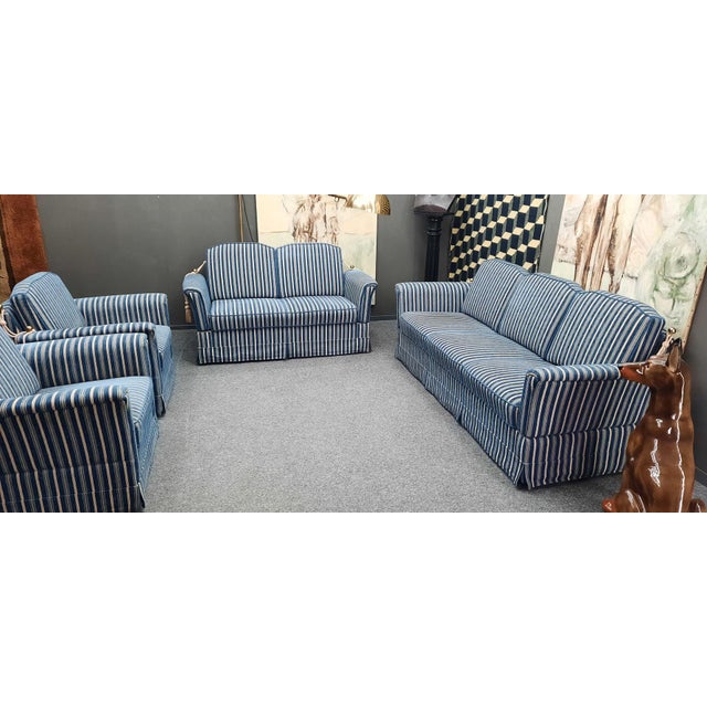 Fantastic seating group by Maison Jansen. The set comes from a holiday home and was purchased at a furniture fair in the...