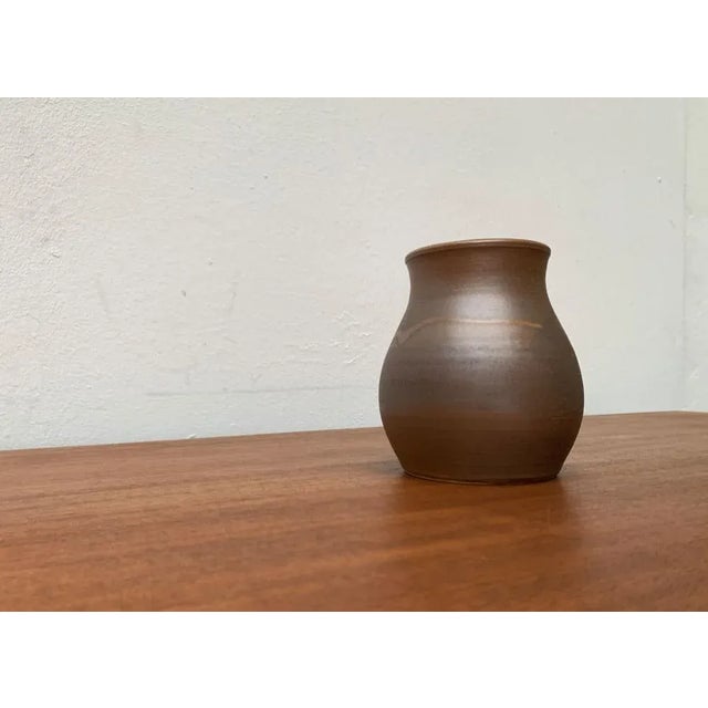 Ceramic Mid-Century Ceramic Vase Signed H.W., 1960s For Sale - Image 7 of 12
